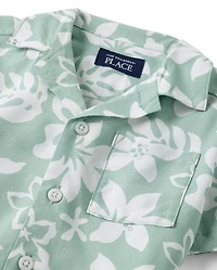 Baby And Toddler Boys Tropical Button Up Shirt