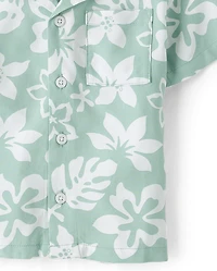 Baby And Toddler Boys Tropical Button Up Shirt