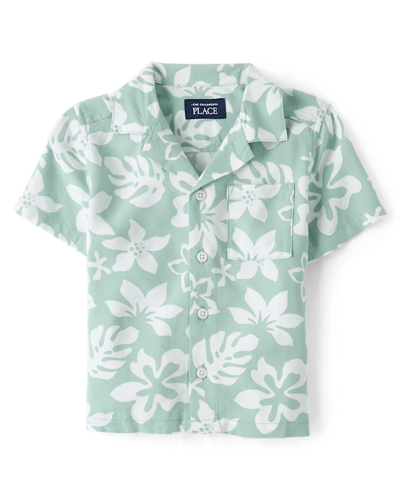Baby And Toddler Boys Tropical Button Up Shirt