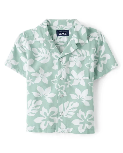 Baby And Toddler Boys Tropical Button Up Shirt