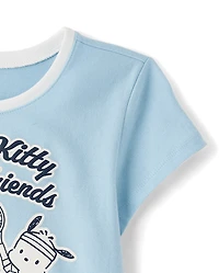 Girls Hello Kitty® And Friends Puff Print Tennis Ringer Baby Tee
