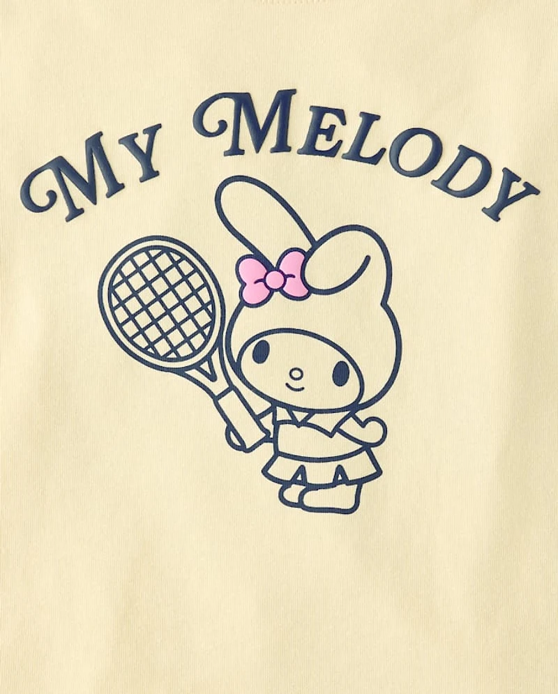 Girls My Melody™ Puff Print Tennis Ringer Baby Tee