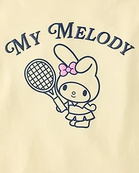 Girls My Melody™ Puff Print Tennis Ringer Baby Tee