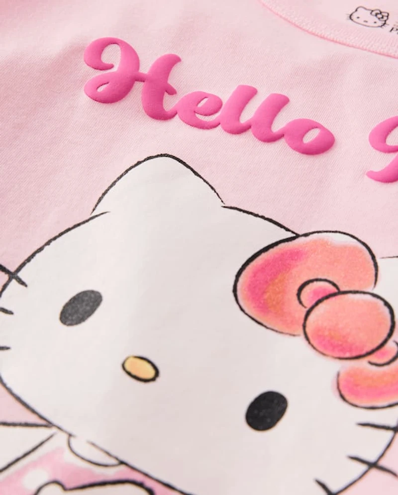 Girls Hello Kitty® Glitter Puff Print Graphic Tee