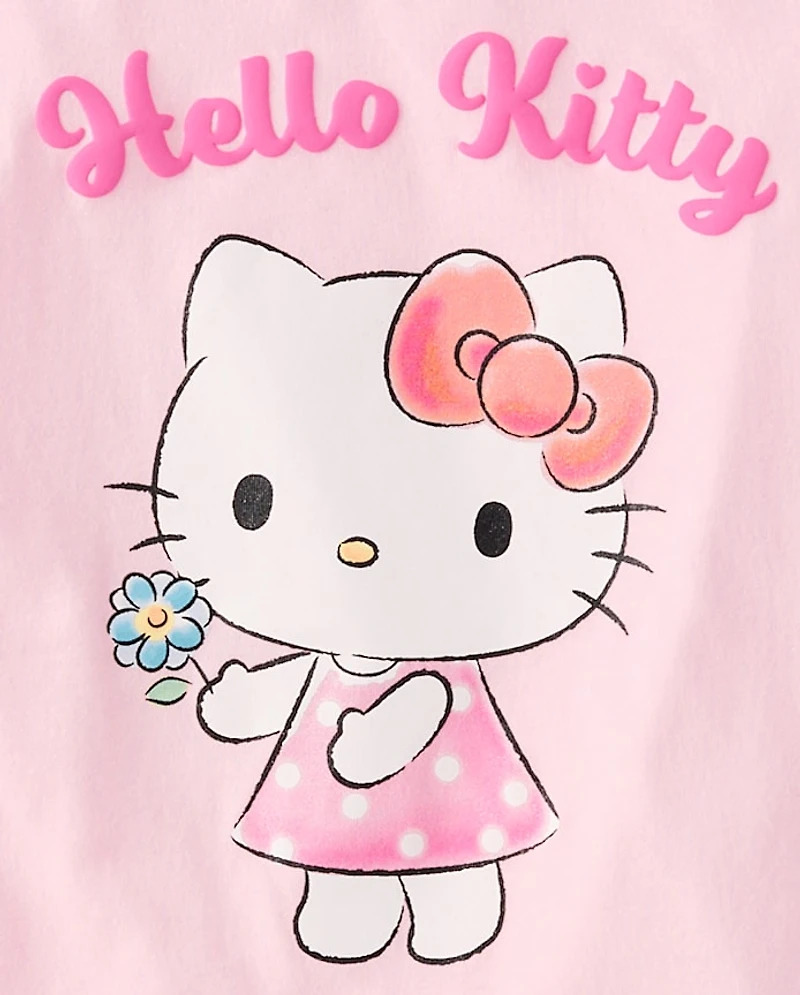 Girls Hello Kitty® Glitter Puff Print Graphic Tee