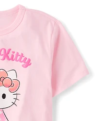 Girls Hello Kitty® Glitter Puff Print Graphic Tee