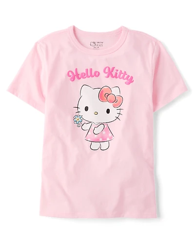 Girls Hello Kitty® Glitter Puff Print Graphic Tee