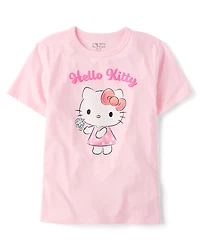 Girls Hello Kitty® Glitter Puff Print Graphic Tee