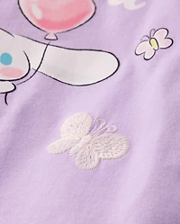 Girls Cinnamoroll™ Satin Stitch Embroidered Butterfly Graphic Tee