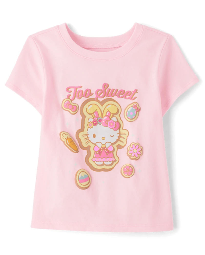 Toddler Girls Hello Kitty® Puff Print Easter Graphic Tee