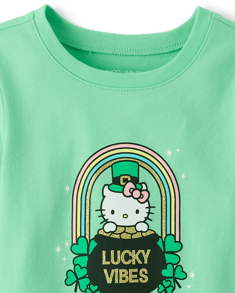Toddler Girls Hello Kitty® Glitter St. Patrick's Day Graphic Tee