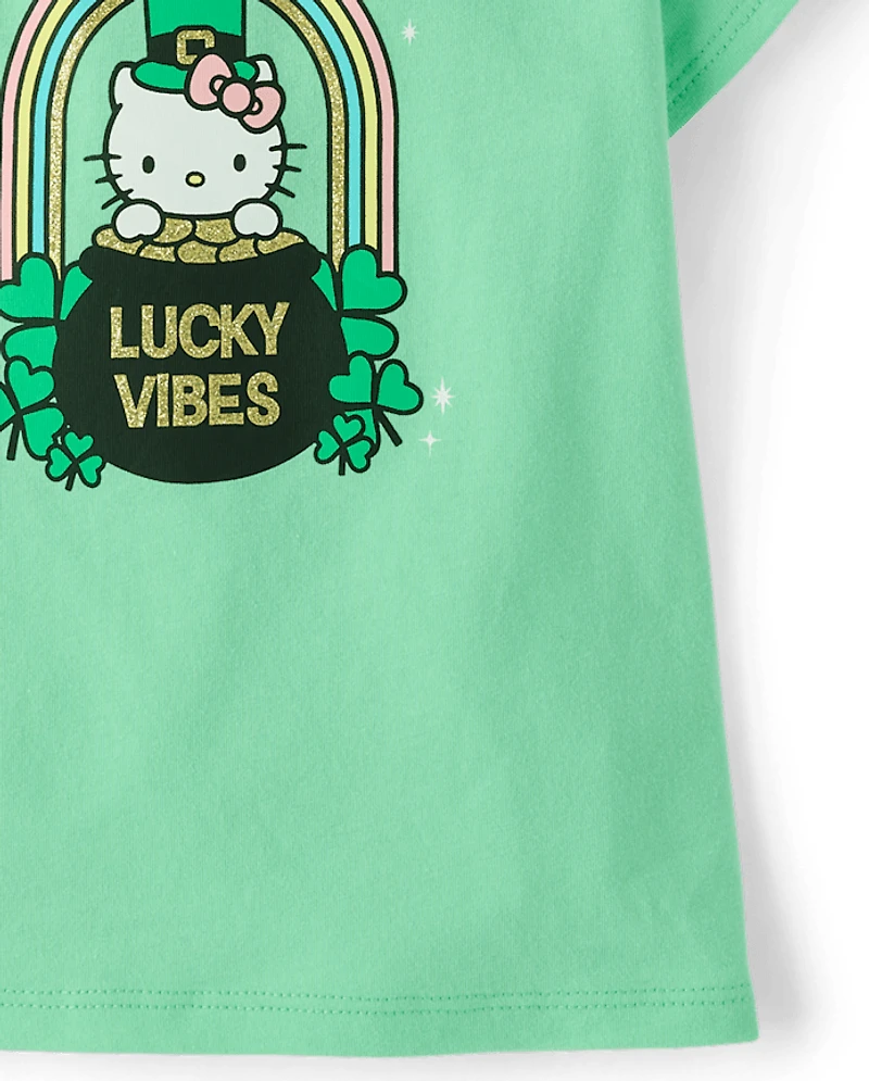 Toddler Girls Hello Kitty® Glitter St. Patrick's Day Graphic Tee