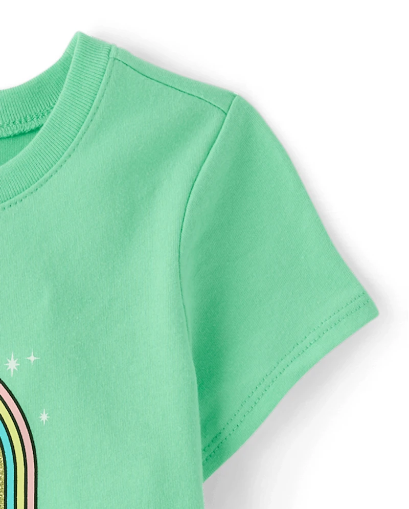 Toddler Girls Hello Kitty® Glitter St. Patrick's Day Graphic Tee