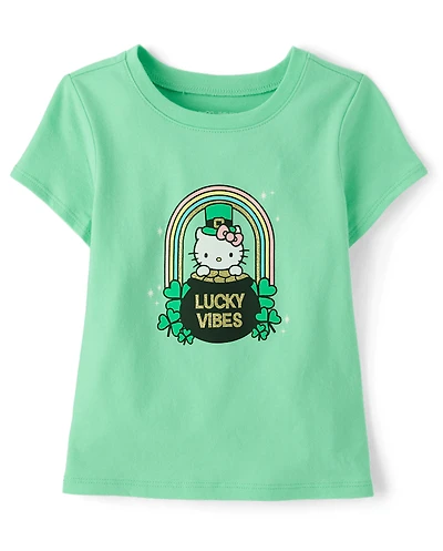 Toddler Girls Hello Kitty® Glitter St. Patrick's Day Graphic Tee