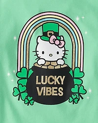 Girls Hello Kitty® Glitter St. Patrick's Day Graphic Tee