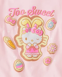Girls Hello Kitty® Puff Print Easter Graphic Tee