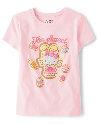Girls Hello Kitty® Puff Print Easter Graphic Tee