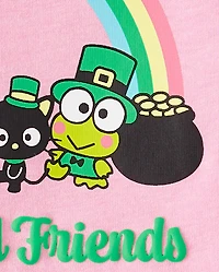 Girls Hello Kitty® And Friends Puff Print St. Patrick's Day Graphic Tee