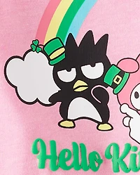 Girls Hello Kitty® And Friends Puff Print St. Patrick's Day Graphic Tee