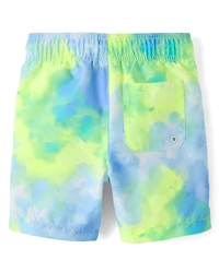 Boys Print Rashguard Swimsuit