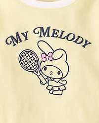 Toddler Girls My Melody™ Puff Print Tennis Ringer Graphic Tee