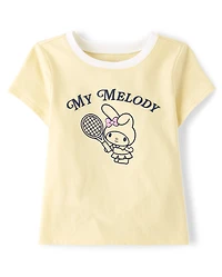 T-shirt graphique à imprimé en relief My Melody™ pour petites filles