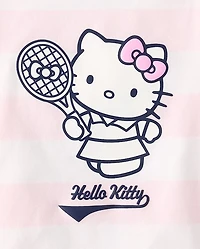 Toddler Girls Hello Kitty® Striped Puff Print Tennis Ringer Graphic Tee