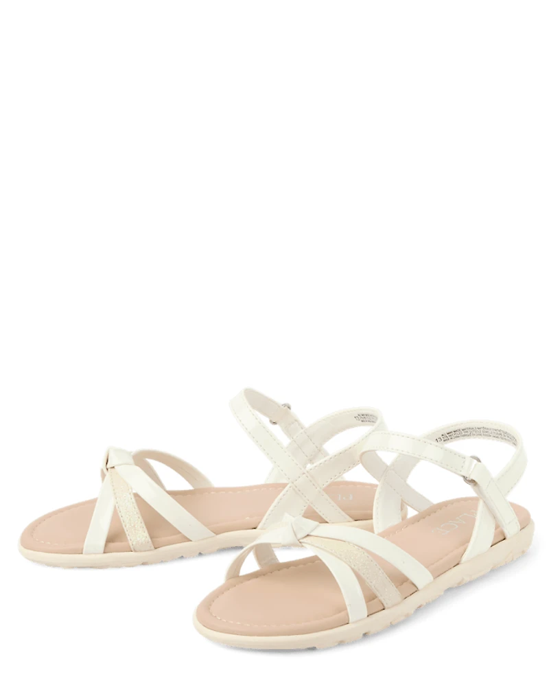 Girls Metallic Sandals