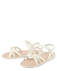 Girls Metallic Sandals