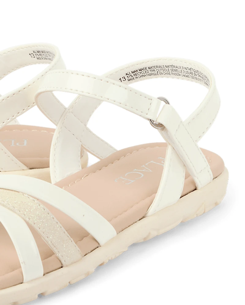 Girls Metallic Sandals