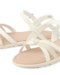 Girls Metallic Sandals