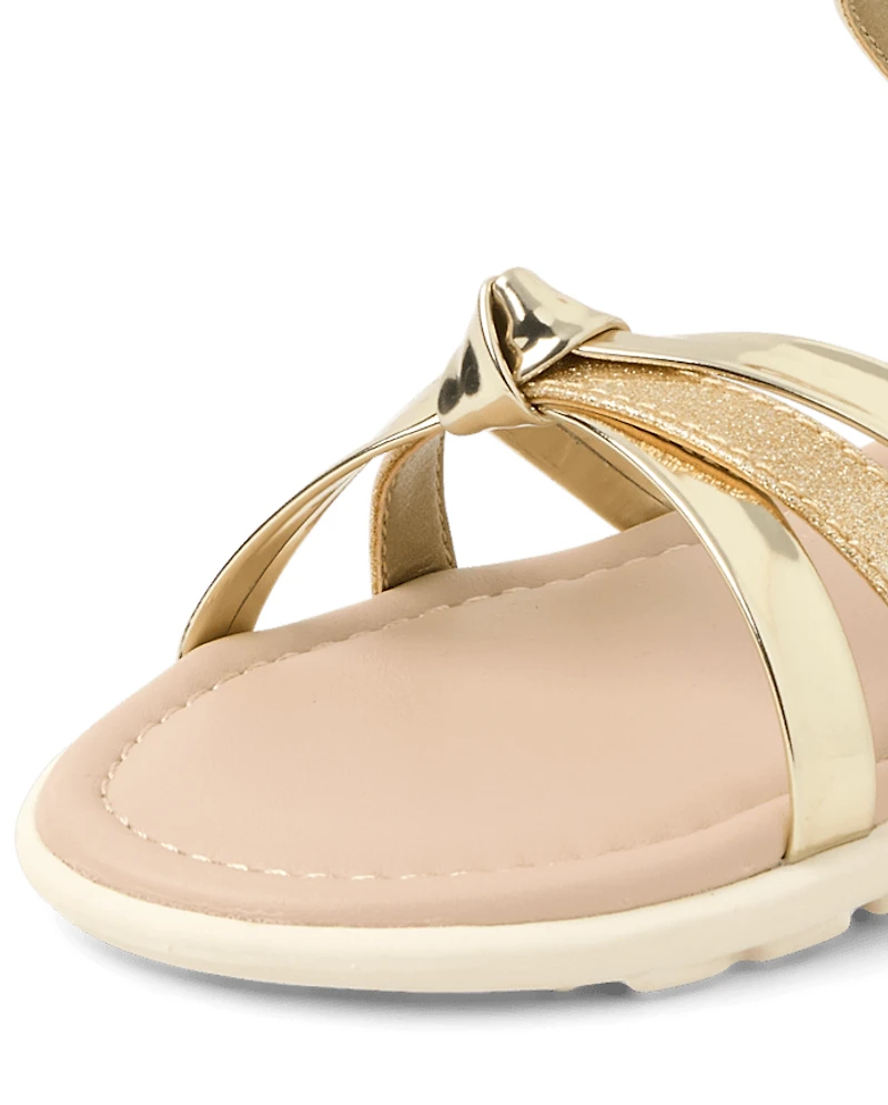 Girls Metallic Sandals