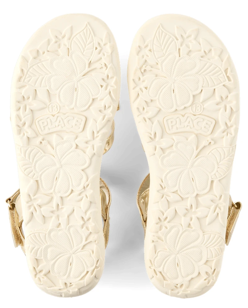 Girls Metallic Sandals