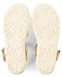 Girls Metallic Sandals