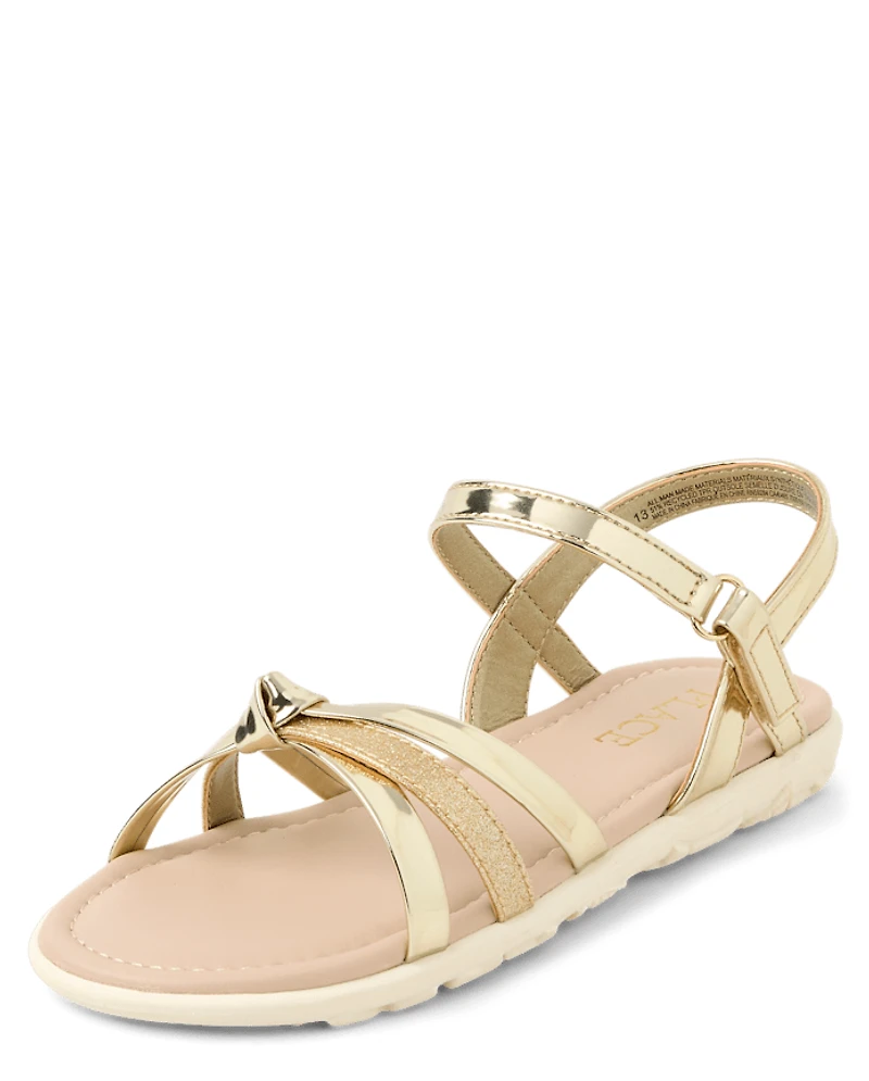 Girls Metallic Sandals