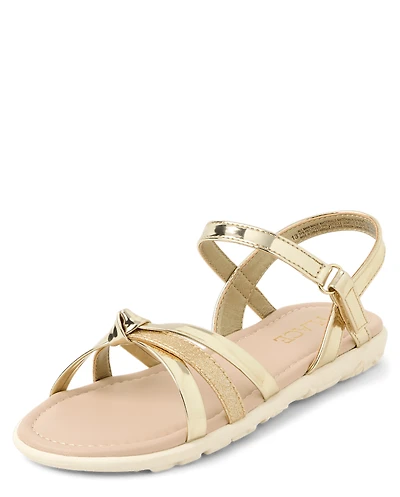 Girls Metallic Sandals
