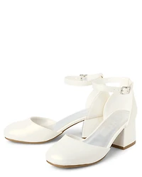 Girls Shimmer Block Heels