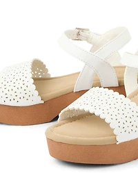 Sabots à plateforme perforés pour filles