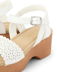 Sabots à plateforme perforés pour filles