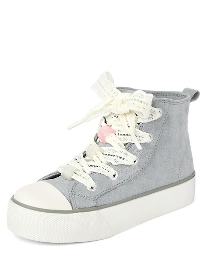 Girls Shimmer High Top Sneakers