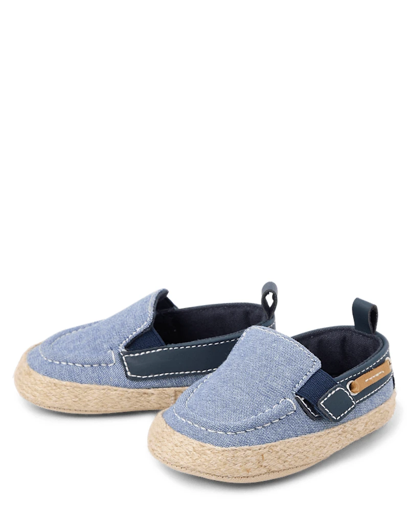 Baby Boys Chambray Boat Shoes