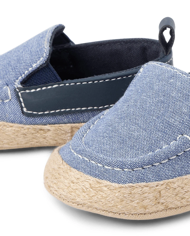 Baby Boys Chambray Boat Shoes