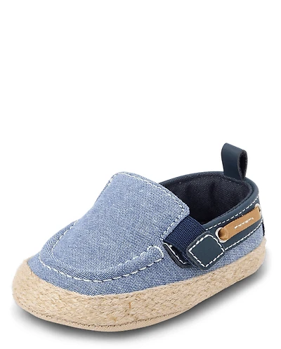 Baby Boys Chambray Boat Shoes