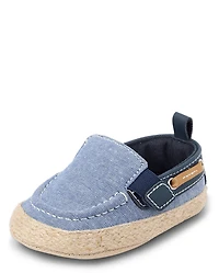 Baby Boys Chambray Boat Shoes