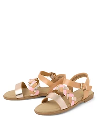 Girls Braided Sandals