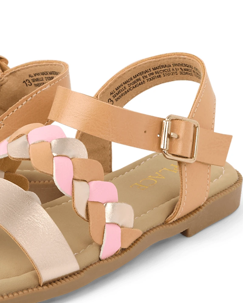 Girls Braided Sandals