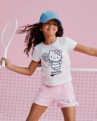Girls Hello Kitty® Striped Puff Print Tennis Ringer Baby Tee
