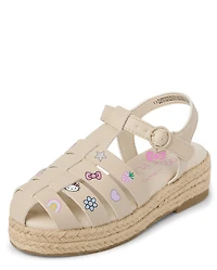 Girls Hello Kitty® Icon Espadrille Fisherman Sandals