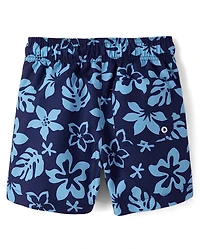 Boys Print Swim Trunks