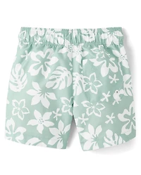 Boys Print Swim Trunks